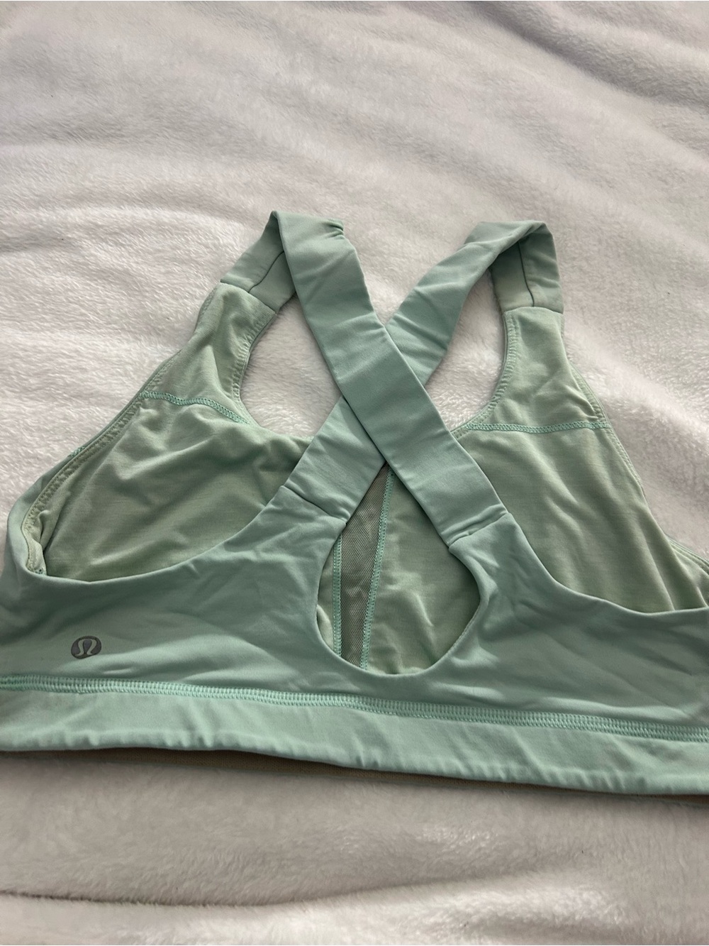 lululemon athletica Mint Green Racerback Sports Bra Sz 8 - Picture 2 of 3